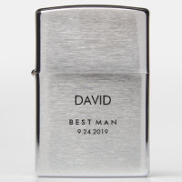 Minimale mannelijke zwarte tekst Best Man Keepsake
