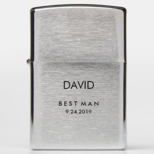 Minimale mannelijke zwarte tekst Best Man Keepsake