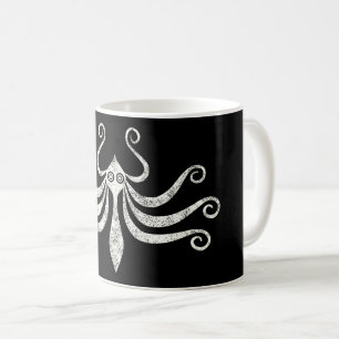 Minimale mariene stijl Minoan Octopus (noodsituati Koffiemok