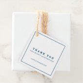 Minimale marine en witte bruiloft bedankt u bedankjes labels (In situ)