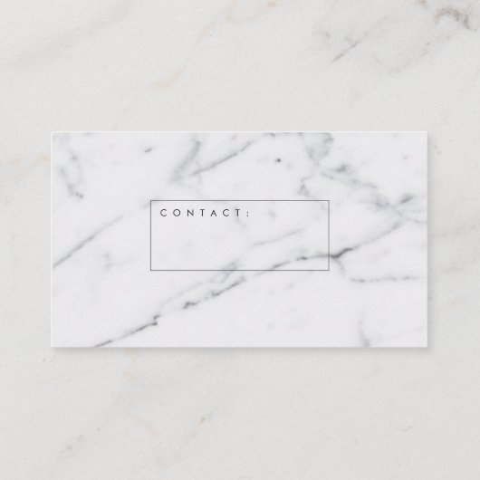 Minimale marmerVisitekaartjes Visitekaartje (Achterkant)