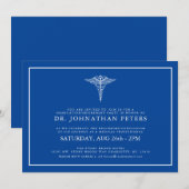 Minimale medische Afstuderen|Uitnodiging tot uittr Kaart (Voorkant / Achterkant)