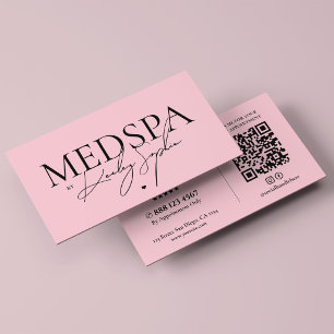 Minimale Medspa Esthetische Roze Estheetician Visitekaartje