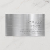 Minimale metalen schijf en Folie Silver Std ID791 Visitekaartje (Achterkant)