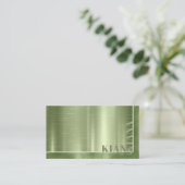 Minimale metalen tinten en Folie Olive Green Std I Visitekaartje (Staand voorkant)