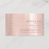 Minimale metalen tinten en Folie Roos Gold Std ID7 Visitekaartje (Achterkant)