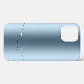 Minimale metallic blauwe achtergrond Hoesje-Mate i Case-Mate iPhone Case (Achterkant (horizontaal))
