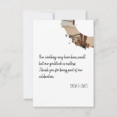 Minimale Micro Courthouse Elopement Moderne bruilo Bedankkaart (Achterkant)