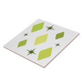 Minimale Mid Mod Diamonds Charteuse Tegeltje (Zijkant)