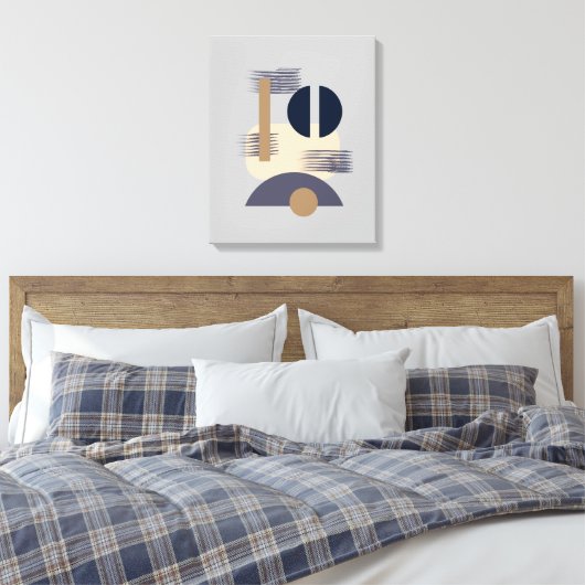 Minimale middelmatige monochromatische canvaskunst canvas afdruk (Insitu (Slaapkamer))