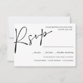 Minimale MINIMAAL KEUZE VOOR MINIMAAL GEBRUIKTE WE RSVP Kaartje (Voorkant)