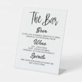 Minimale minimale zwarte, eenvoudige witte platte reclamebord met voetstuk (Voorkant)