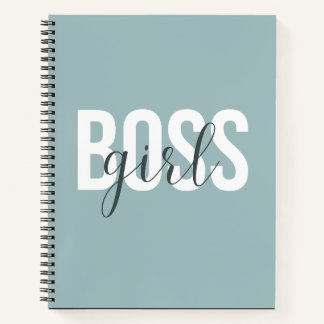 Minimale Mint Boss Girl Notitieboek Cover
