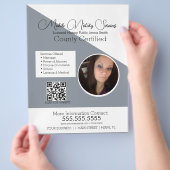 Minimale mobiele services Foto QR FLYER B (Hand)