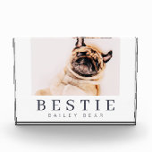 Minimale Modern Chic Pet Bestie BFF Foto (Voorkant)