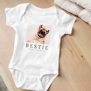 Minimale Modern Chic Pet Bestie BFF Foto Romper