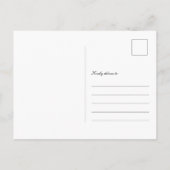 Minimale Modern Zwart Wit Trouwen Save the Date Uitnodiging Briefkaart (Achterkant)