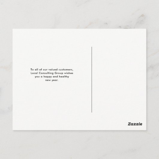 Minimale moderne | 2019 Fotokalender bedrijf Briefkaart (Achterkant)