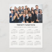 Minimale moderne | 2019 Fotokalender bedrijf Briefkaart (Voorkant)