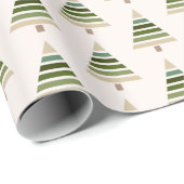 Minimale moderne Abstracte kerstboom Cadeaupapier (Rol Hoek)