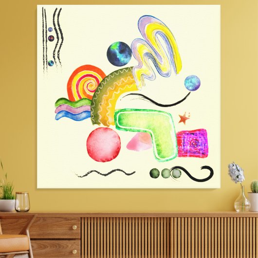 Minimale moderne Abstracte kunst Canvas Afdruk (Insitu (Woonkamer))