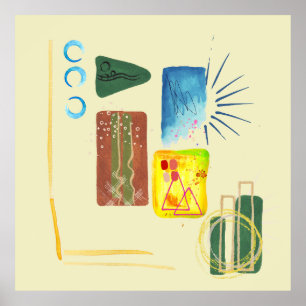 Minimale moderne Abstracte kunst Poster