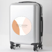 Minimale moderne Abstracte roest blush kunst Sticker (Koffer)