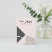 Minimale moderne Abstracte sieraden oorbel display Visitekaartje (Staand voorkant)