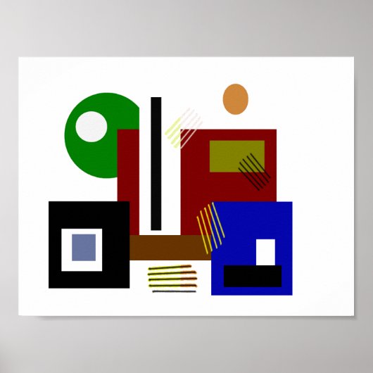 Minimale moderne Abstracte vormen Poster (Voorkant)