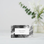 Minimale moderne Abstracte zwart-witverf Visitekaartje (Staand voorkant)