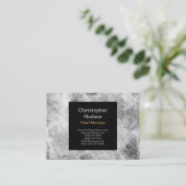 Minimale moderne Abstracte zwarte grijs Visitekaartje (Staand voorkant)