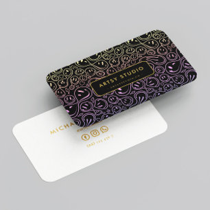 Minimale moderne Art Studio Creative Smile Visitekaartje