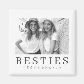 Minimale Moderne Best Friends BFF Foto Magneet (Voorkant)