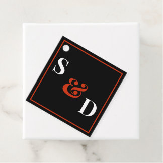 Minimale moderne bewerkbare trouw bedankjes labels
