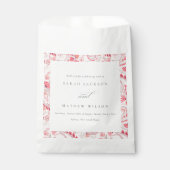 Minimale Moderne Blush Paisley Typography Wedding Bedankzakje (Voorkant)