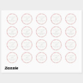 Minimale Moderne Blush Paisley Typography Wedding Ronde Sticker (Vel)