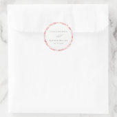 Minimale Moderne Blush Paisley Typography Wedding Ronde Sticker (Tas)