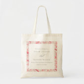 Minimale Moderne Blush Paisley Typography Wedding Tote Bag (Voorkant)