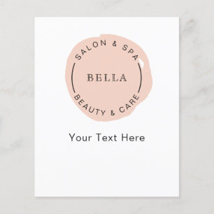 Minimale moderne Blush Salon en Spa Business Flyer