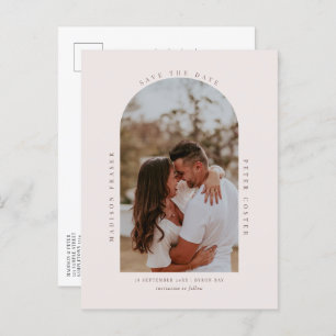 Minimale moderne boogfoto Opslaan Datum Briefkaart