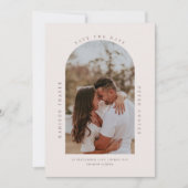 Minimale moderne boogfoto Opslaan Datum Kaart (Voorkant)