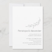 Minimale moderne botanische tekening kaart (Voorkant)