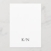 Minimale moderne bruiloft details informatiekaartje (Achterkant)