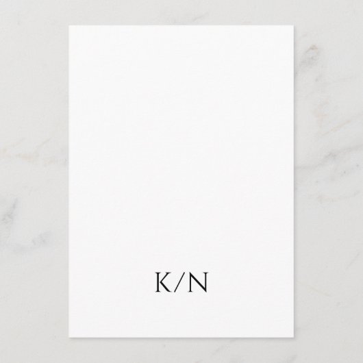 Minimale moderne bruiloft details informatiekaartje (Achterkant)