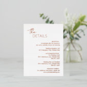 Minimale moderne bruiloft Folie behuizing Kaart (Staand Voorkant)
