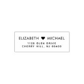 Minimale moderne bruiloft retour adres  zelfinktende stempel (Design)