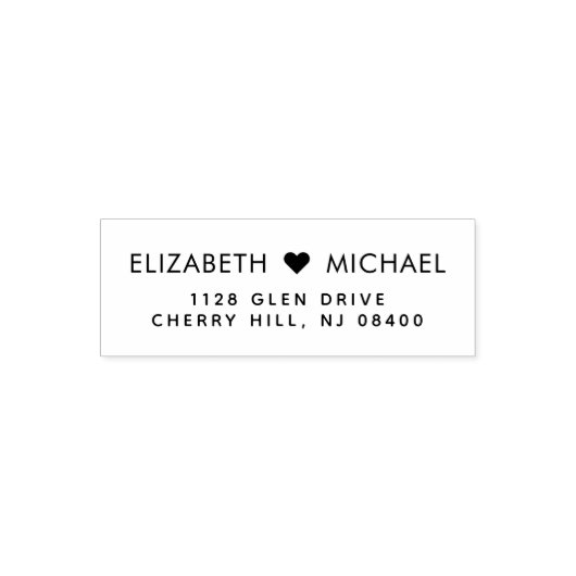 Minimale moderne bruiloft retour adres  zelfinktende stempel (Design)
