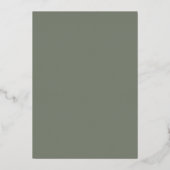 Minimale moderne bruinkoolbruidjes folie uitnodiging (Achterkant)
