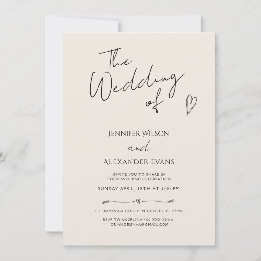 Minimale Moderne Calligrafie Weddenschap Kaart (Voorkant)