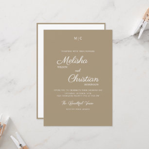 Minimale Moderne Calligrafie Weddenschap Kaart